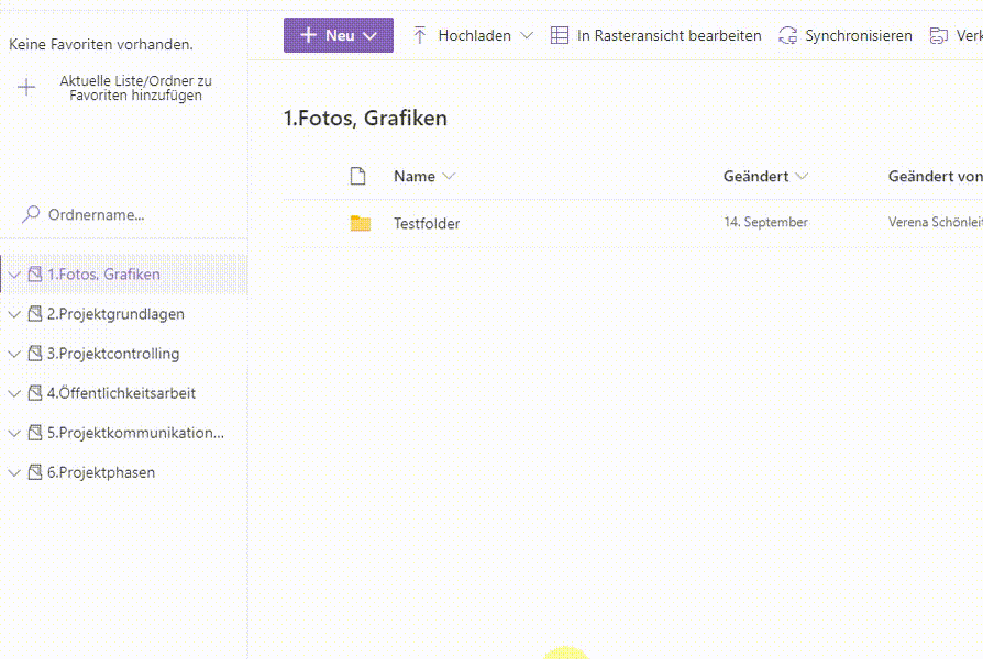 Finding folders in the tree