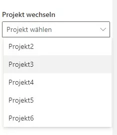Switching to another project