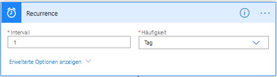 Flow trigger: define the recurrence interval
