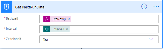 Calculate the next run date (NextCreationDate)