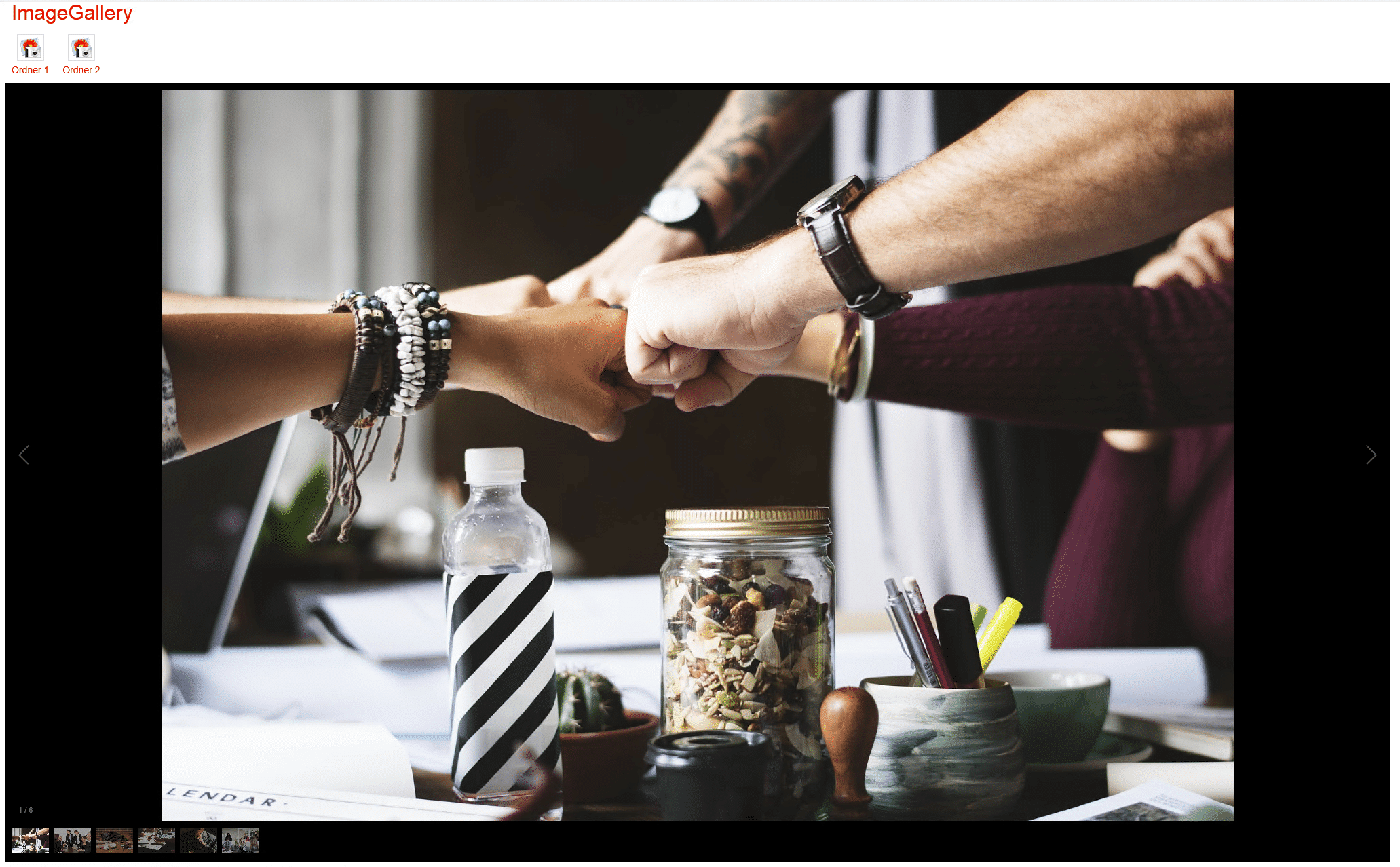 Resulting SharePoint gallery powered by Galleria