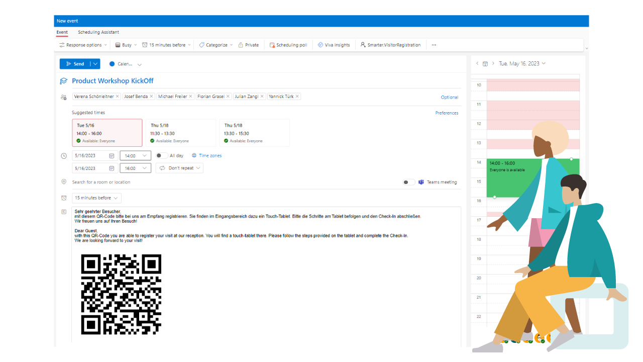 QR-Code Besucherregistrierung