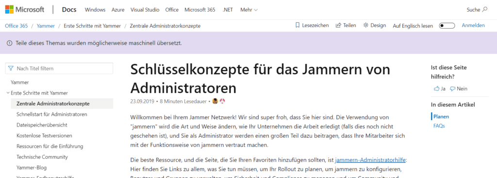 Yammer Administrator