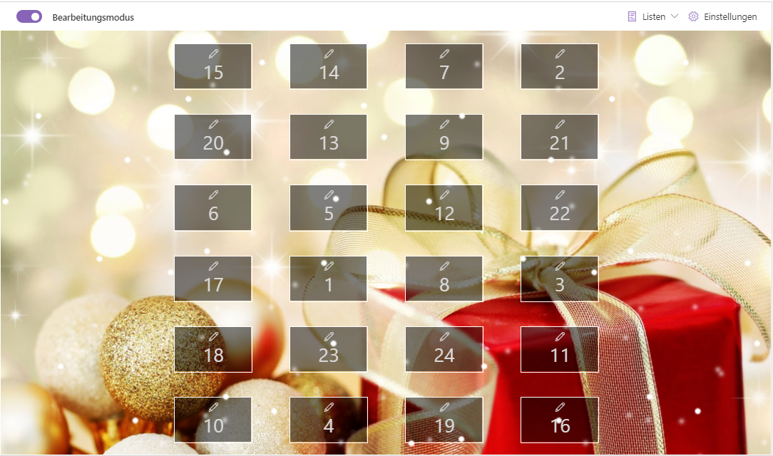 Adventkalender im SharePoint Store