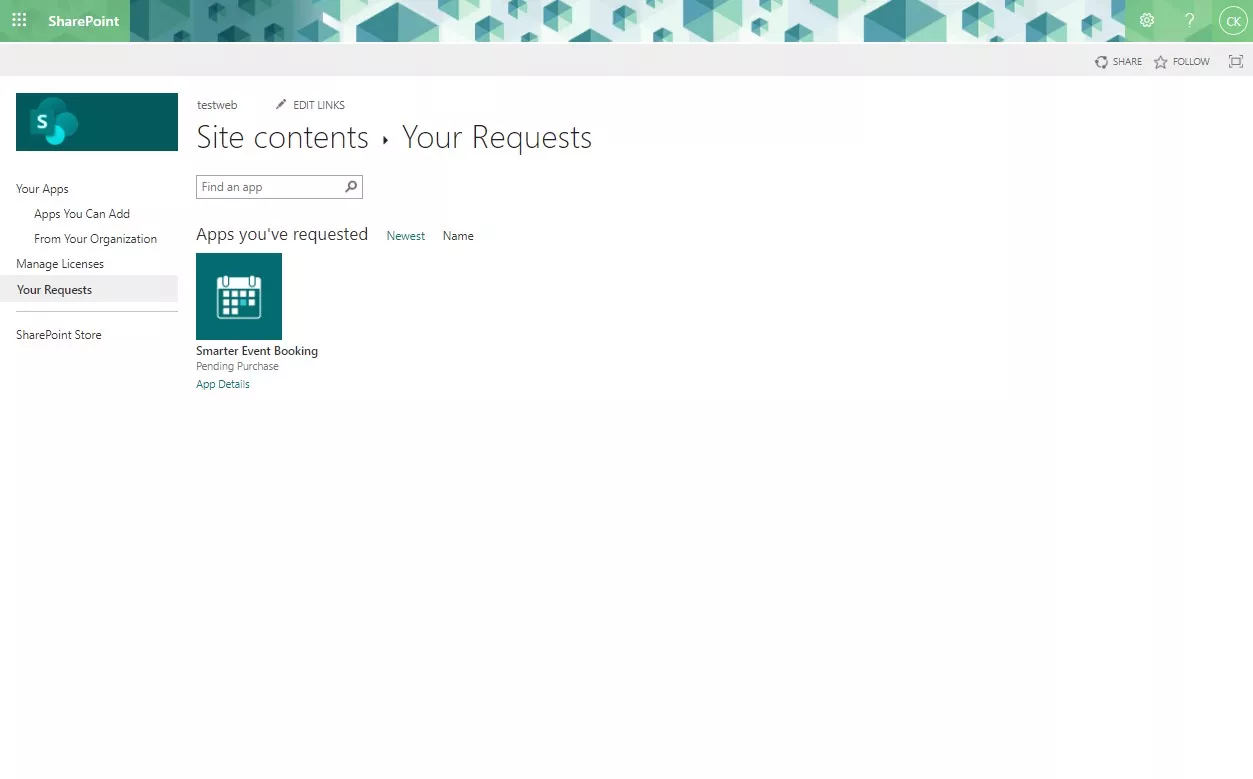Request apps from the SharePoint Store β my requested apps