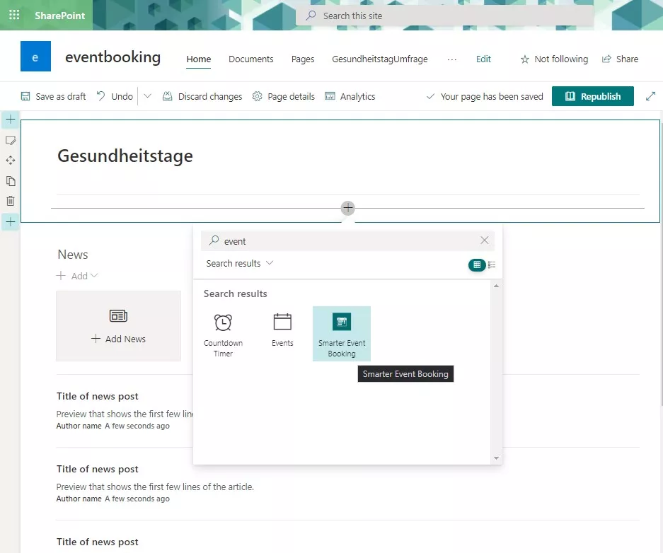 Request apps from the SharePoint Store β web part can be added