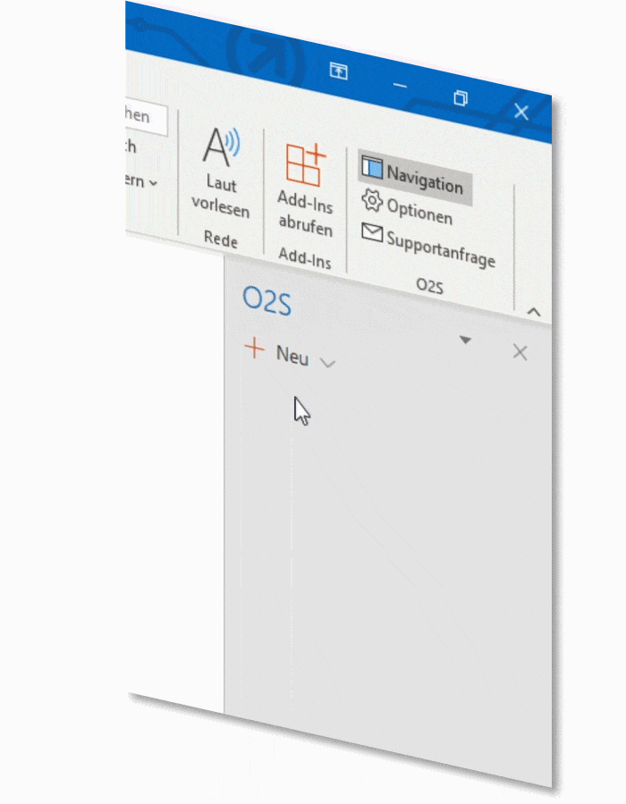 Outlook-Add-In Office 2 SharePoint mit eingebetteter SharePoint-Seite