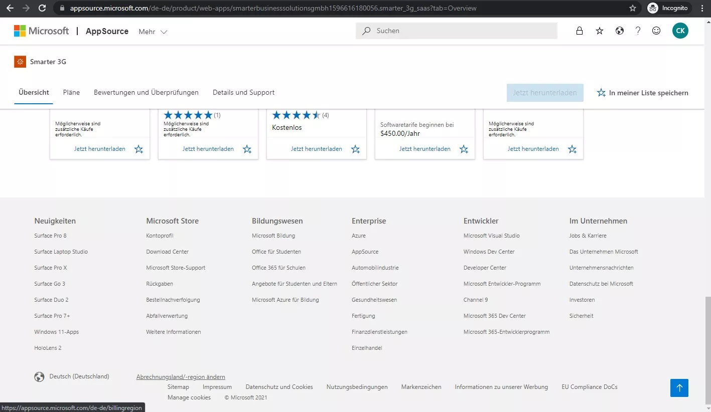 Buying licenses in AppSource – Change billing region