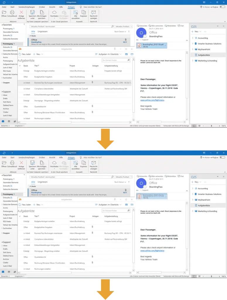 Drag and drop a single Outlook attachment into a SharePoint list item