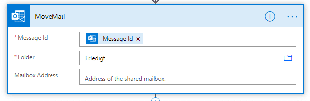 Moving the processed mail into the target folder
