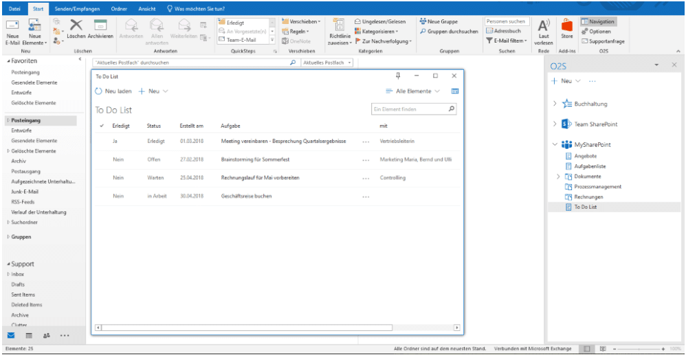 Office 2 SharePoint workspace window
