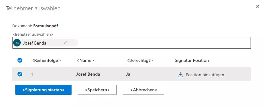 SharePoint: Start a digital signature workflow