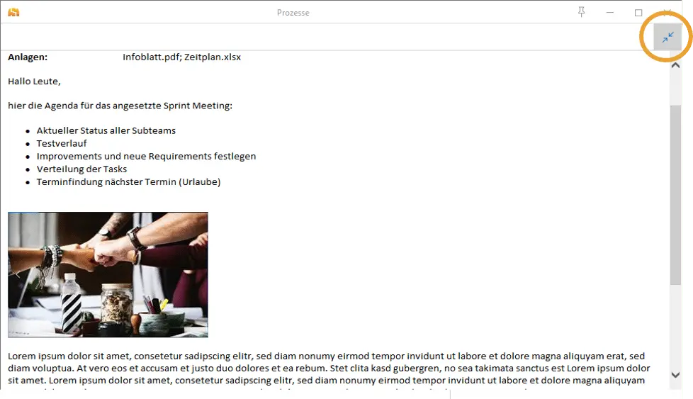 SharePoint Email Vorschau im Outlook