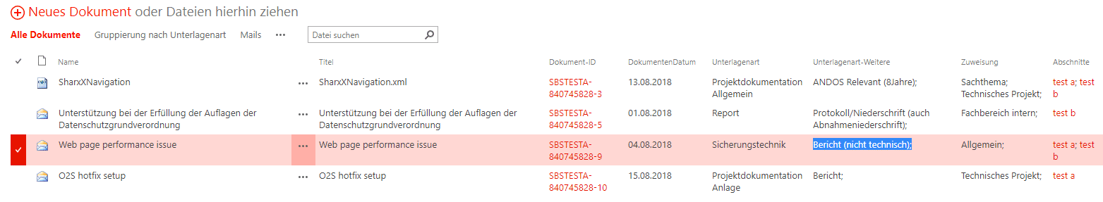 SharePoint Listenansicht mit Taxonomiewerten