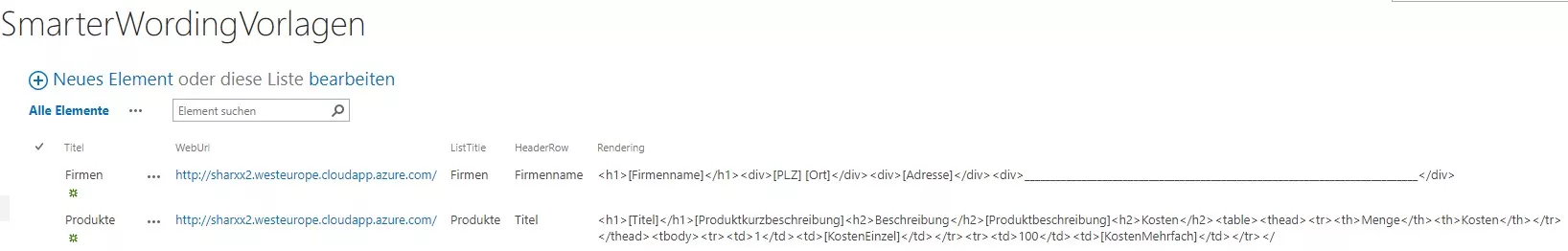 SharePoint Word template: template overview
