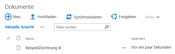 SharePoint document library showing DWG files without thumbnails