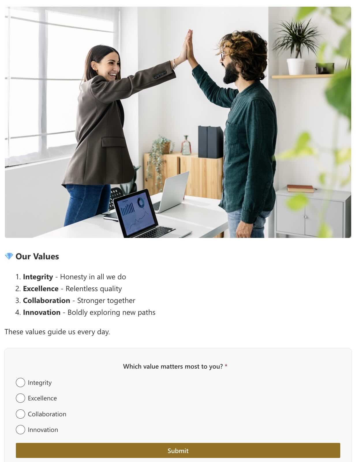 Türchen-Content mit Bild und Umfrage
