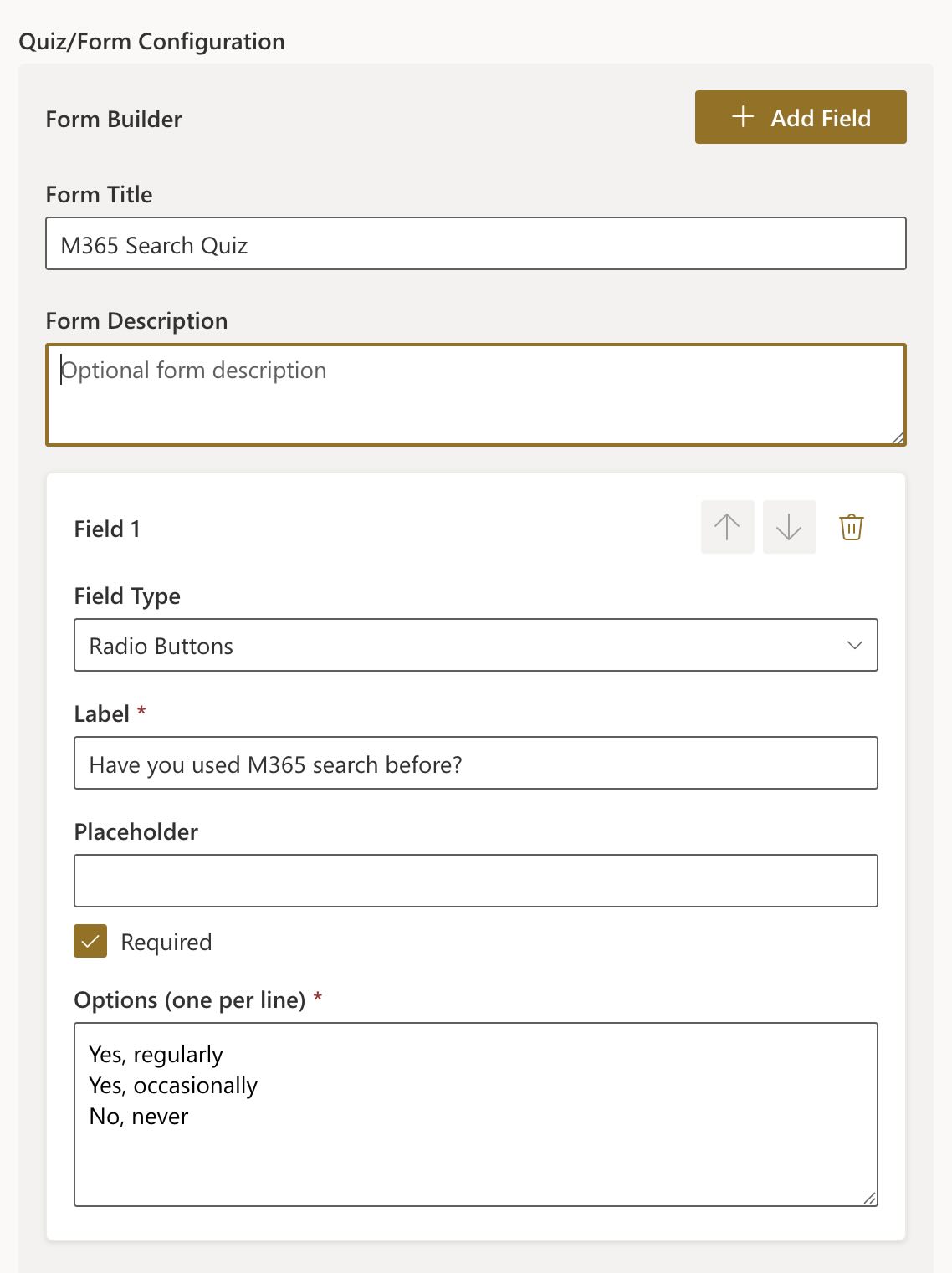 Quiz-Builder Interface