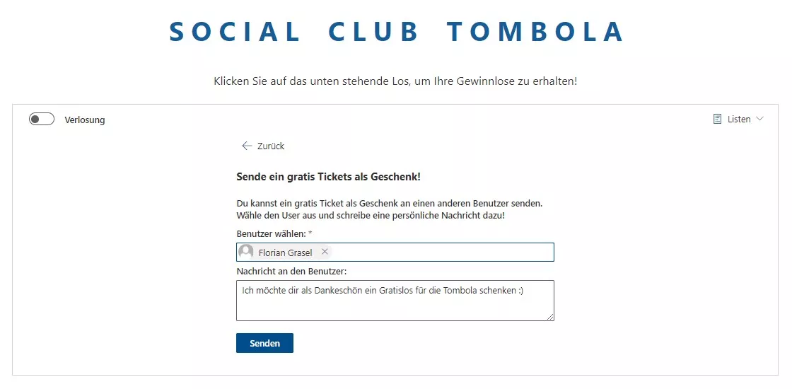 Increase social interaction in the intranet – gift free tickets and say thank you in your own words