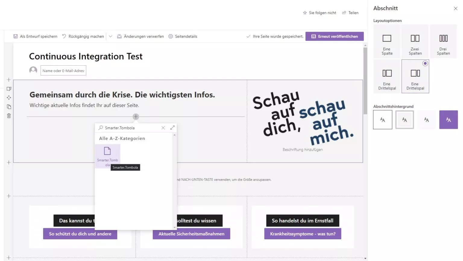Raffle in SharePoint and Teams: Add web part