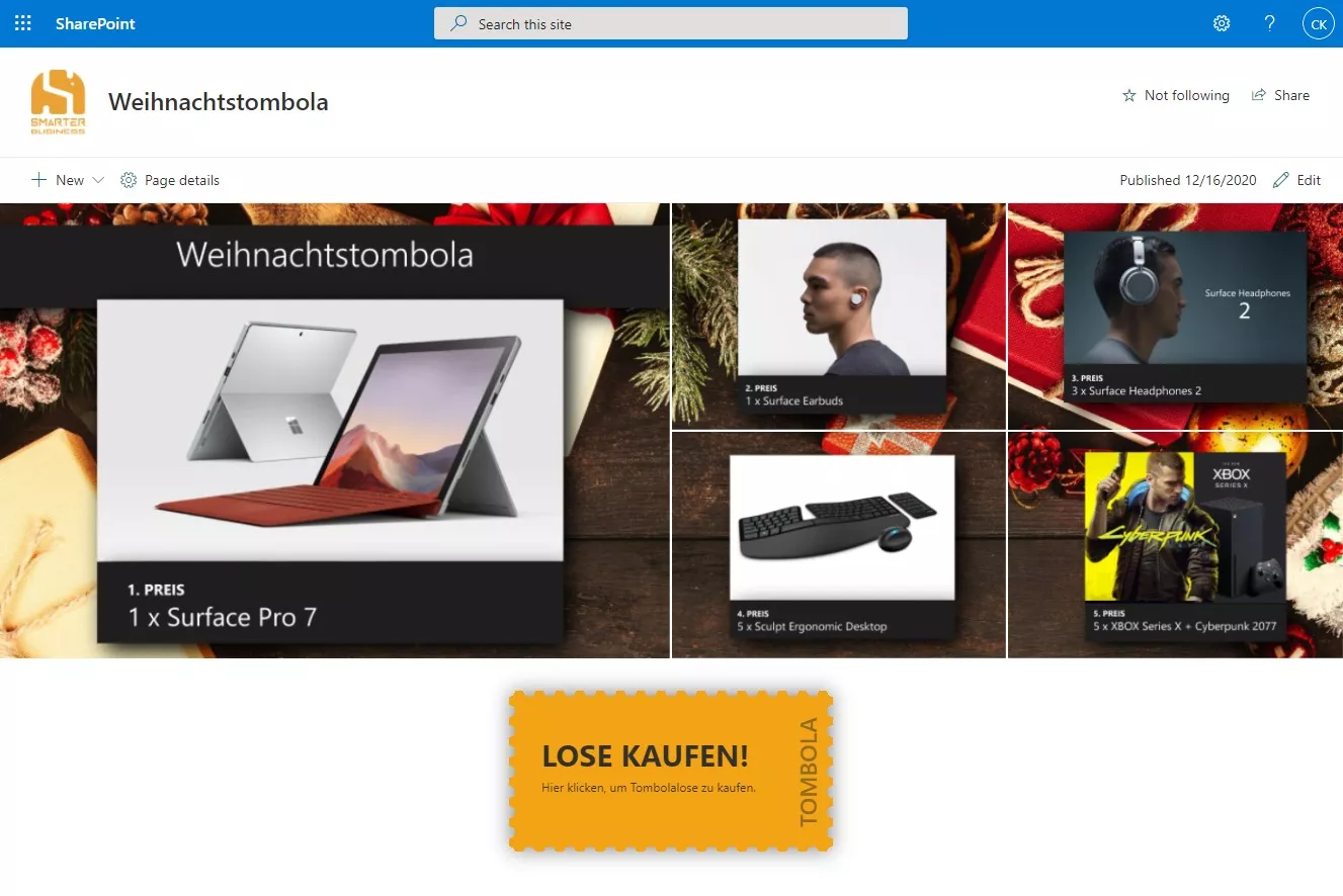 Virtuelle Tombola in der Firma: schnell und einfach