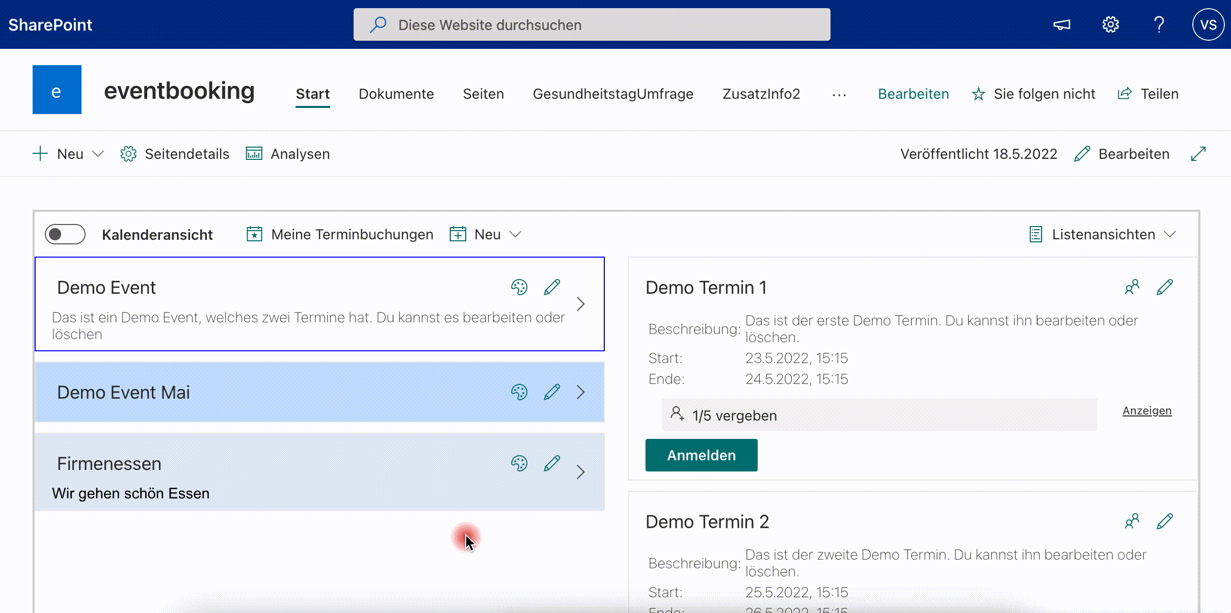 Event registration: Enter details