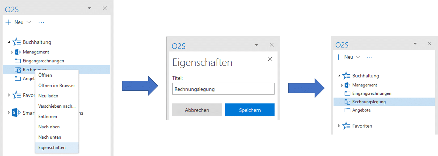 Umbenennen von Navigationselementen