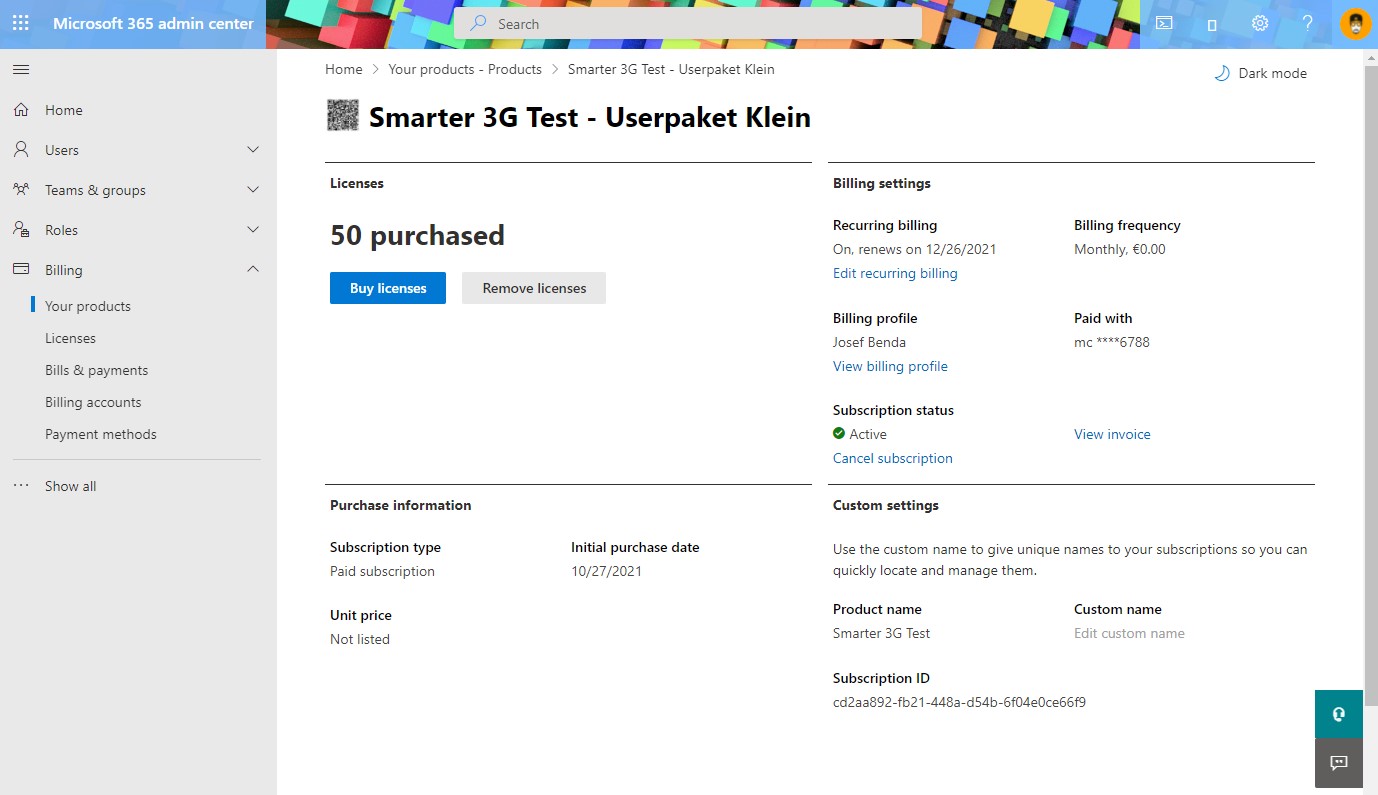 Buying licenses in AppSource - License management in Microsoft 365